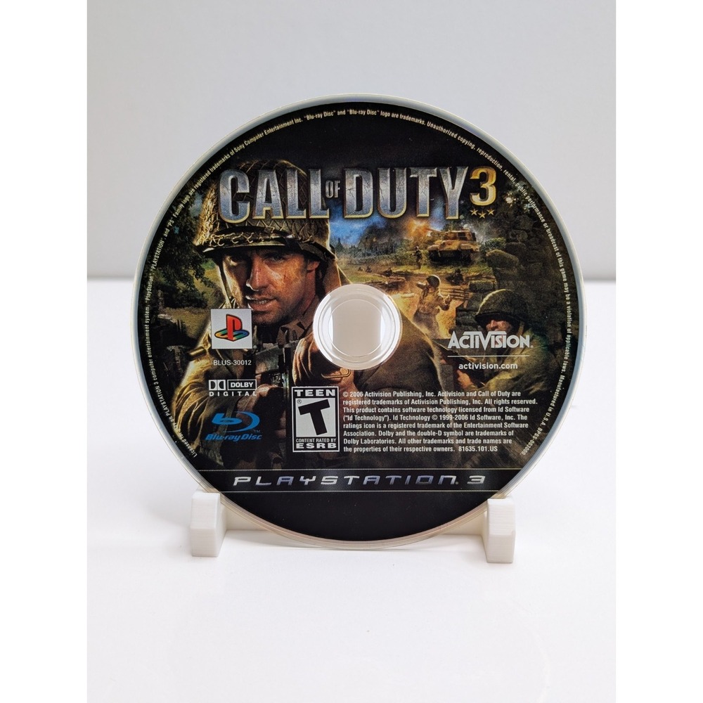 Call of Duty 3 COD (Sony PlayStation 3 PS3, 2006) DISC ONLY - Black Label